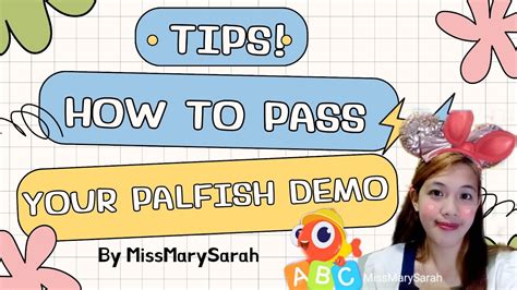 PALFISH : TIPS TO PASS THE DEMO .